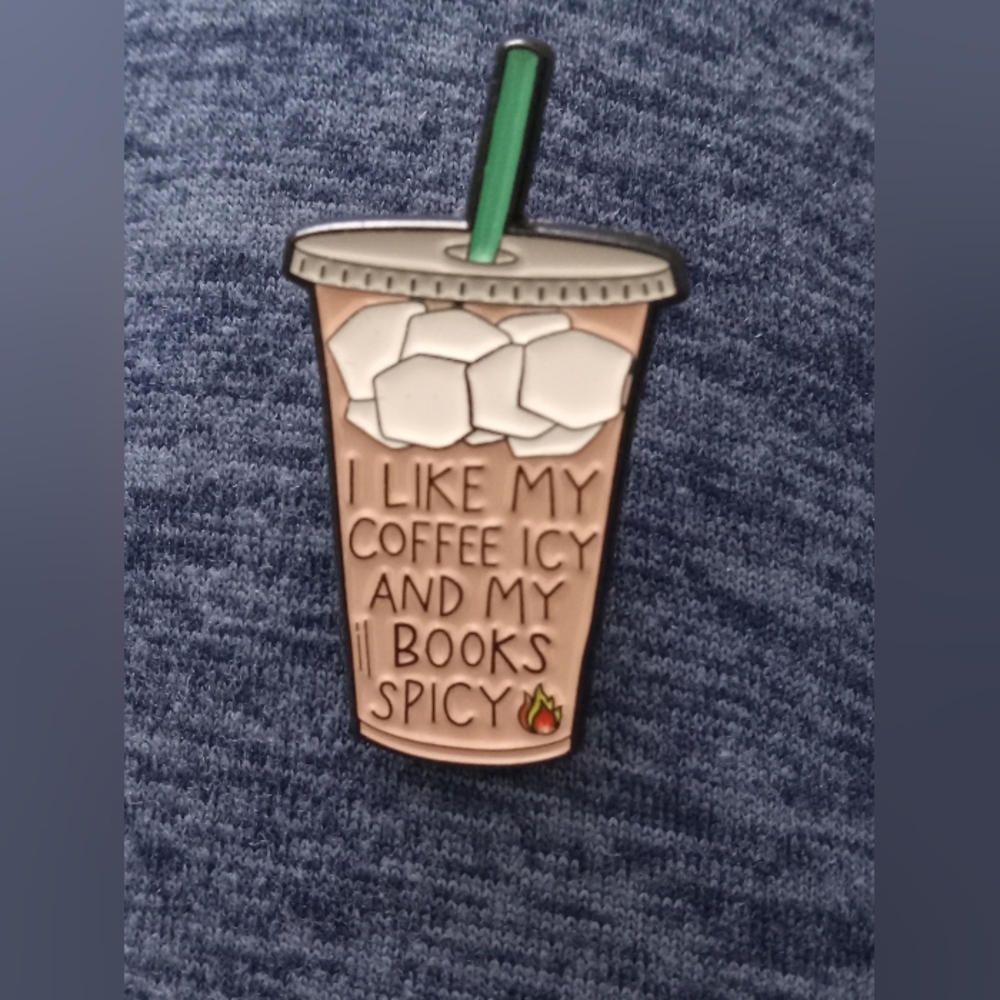 Coffee and Books Enamel Pin - Picture 1 of 3